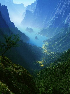 Озеро на перевале обои