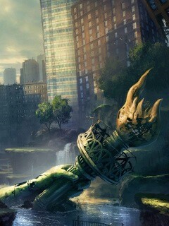 Руины статуи свободы обои