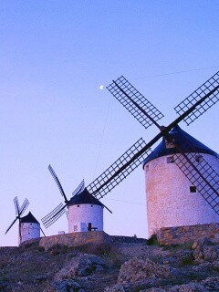 Пейзаж из ветряных мельниц обои