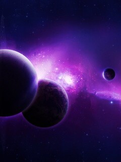 Фиолетовая вселенная обои