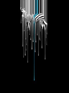 Креативное изображение зебры обои