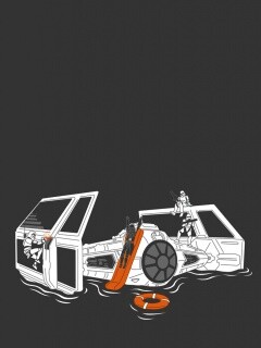 Истребитель империи в экстренной ситуации обои