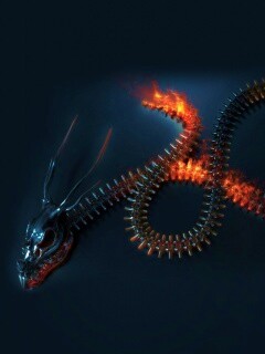 Скелет дракона обои