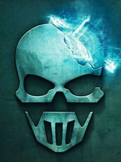 Контур стального черепа обои