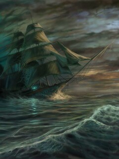 Корабль призрак поднимается со дна обои