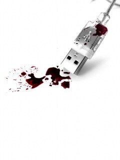 Кровавый usb обои