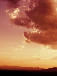 Горный закат обои