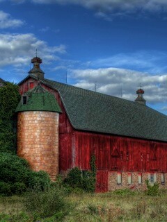 Старый красный амбар обои