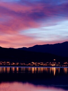 Закат на озере Юта обои