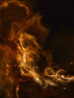 Яркая космическая туманность обои