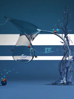 Футуристическая стеклянная лампа обои