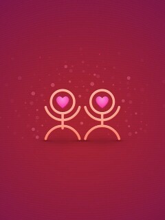 Влюблённые человечки обои
