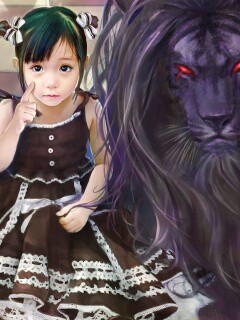 Тёмный лев обои