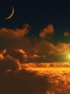 Над облаками обои