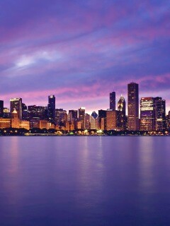 Чикаго с воды обои
