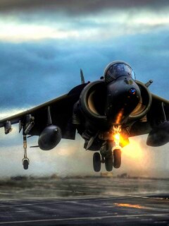 Истребитель на взлете обои