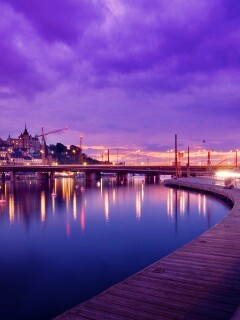 Набережная Стокгольма обои