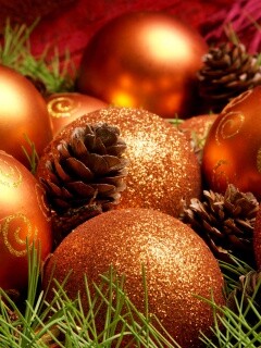 Ёлочные украшения обои