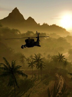 Вертолет над тропиками в crysis обои