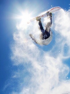 Прыжок на сноуборде обои