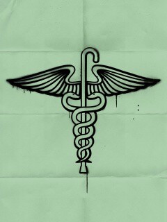 Змеи на трости — граффити обои