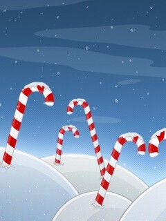 Леденцы в сугробах обои