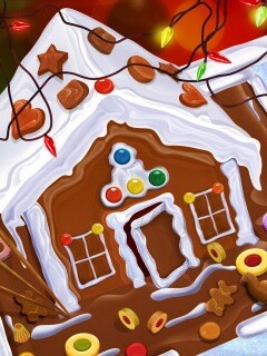 Пряничный домик обои