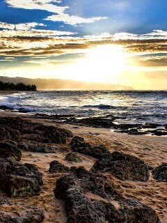 Закат на море обои