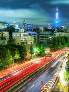 Светящийся город обои