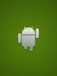 Логотип Android на зеленом фоне обои