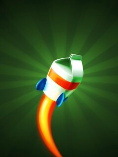 Молочная ракета обои