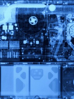 Рентгеновский снимок ноутбука обои