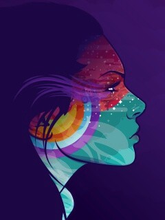 Профиль девушки обои