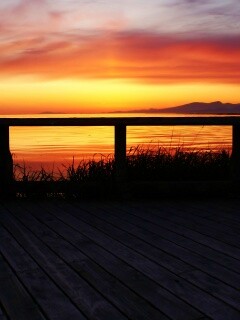 Терасса на море обои