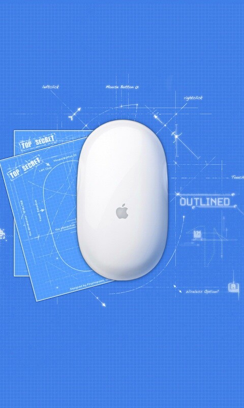 Чертеж яблочной мышки обои