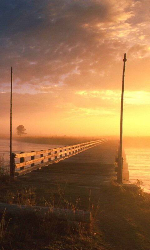 Деревянный мост обои