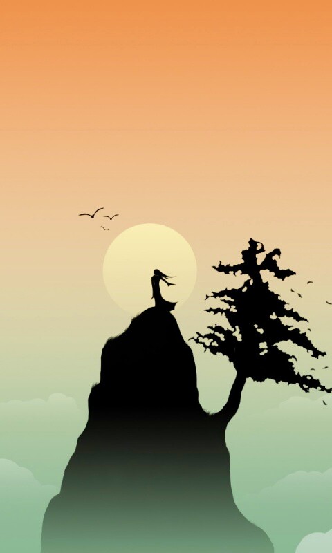 Одна на вершине обои