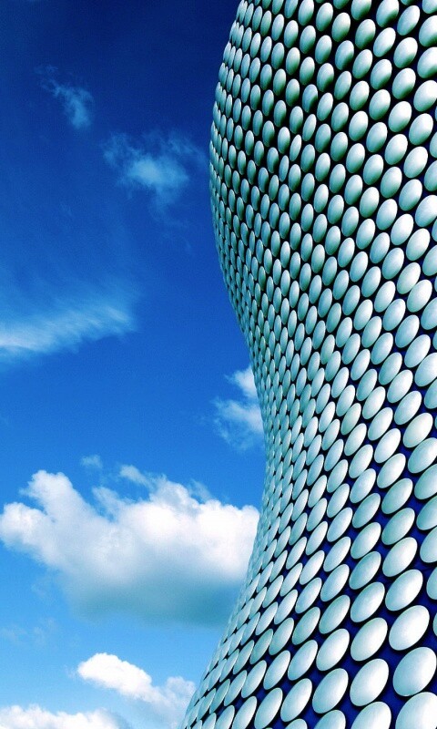 Стена из белых кругов обои