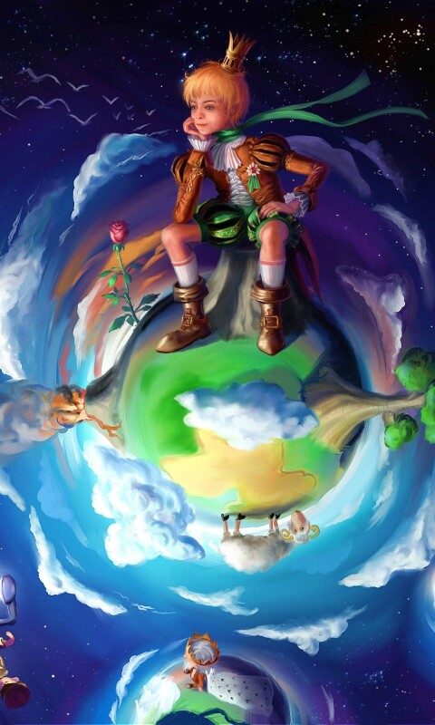 Арт на сказку Маленький Принц обои