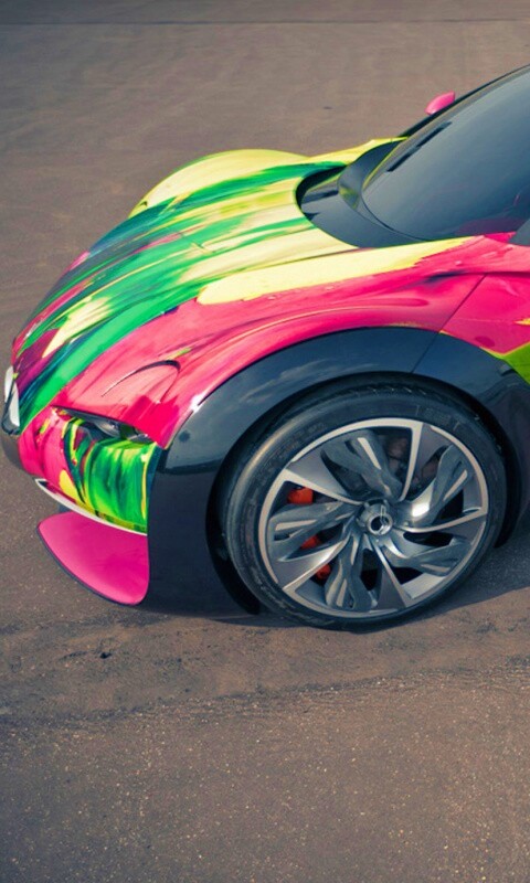 Раскрашенный спорткар ситроен обои