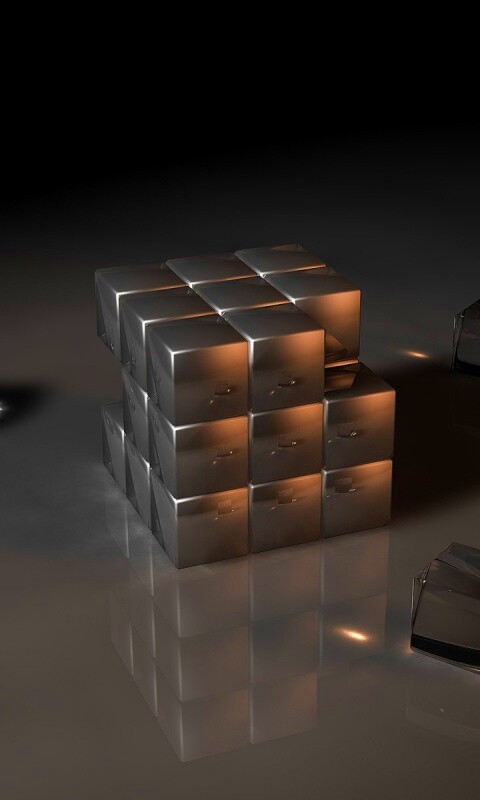 Стеклянный кубик рубика обои