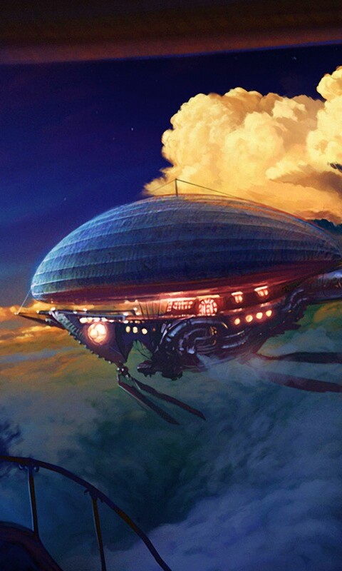 Инопланетный дирижабль обои