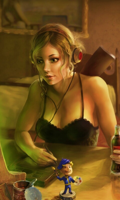 Девушка Одинокий странник обои