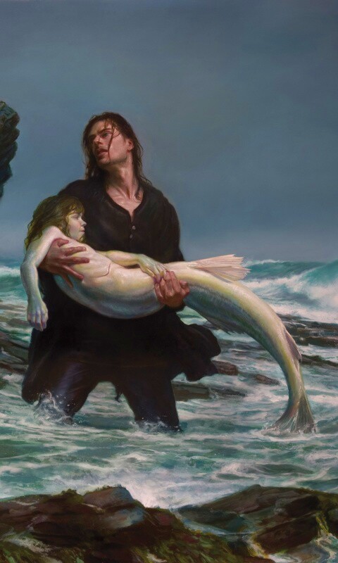 Рыбаки спасают русалку обои