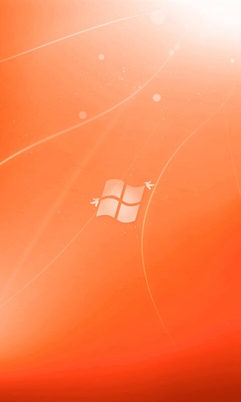 Оранжевый логотип Windows обои