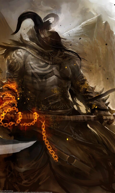 Демон с топором обои