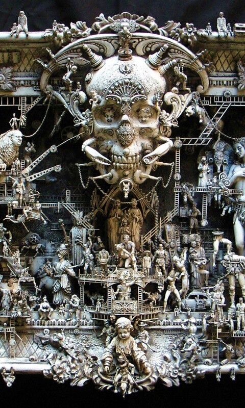 Адская скульптура обои