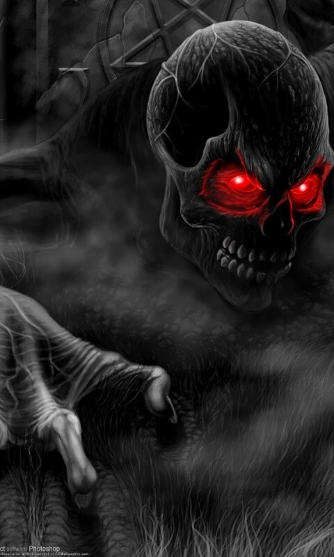 Черный труп вылезает из могилы обои