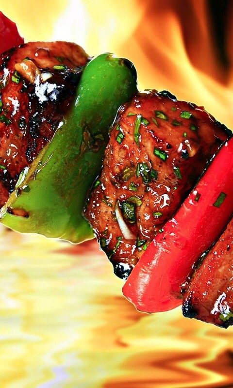 Сочный шашлычок обои