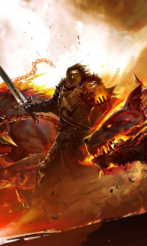 Темный рыцарь и гончие смерти обои